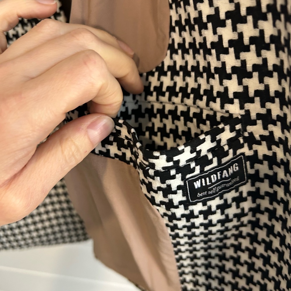 Wildfang Black and White Houndstooth Blazer - Picture 7 of 12